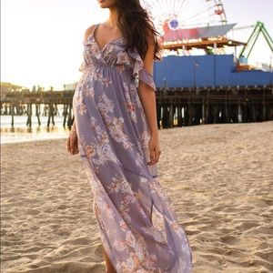 Jessica Simpson Ruffled Maternity Dress